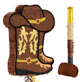WERNNSAI Western Cowgirl Boot Piñata – Cowboy Hat Pinata for Rodeo Parties