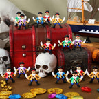 Wesiti 100 Pcs Mini Pirate Figurines – Colorful Party Favors & Cake Toppers