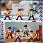 Wesiti 100 Pcs Mini Pirate Figurines – Colorful Party Favors & Cake Toppers