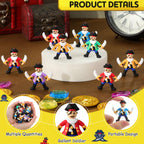 Wesiti 100 Pcs Mini Pirate Figurines – Colorful Party Favors & Cake Toppers
