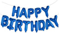 WESTGO Happy Birthday Banner Blue 16-Inch Mylar Foil Letters – Reusable Party Decor