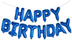 WESTGO Happy Birthday Banner Blue 16-Inch Mylar Foil Letters – Reusable Party Decor