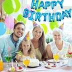 WESTGO Happy Birthday Banner Blue 16-Inch Mylar Foil Letters – Reusable Party Decor