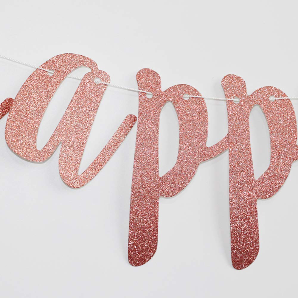 Westlili Happy Sweet 16 Banner Pink - 16th Birthday Party Supplies | Sweet Sixteen Decor