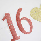 Westlili Happy Sweet 16 Banner Pink - 16th Birthday Party Supplies | Sweet Sixteen Decor
