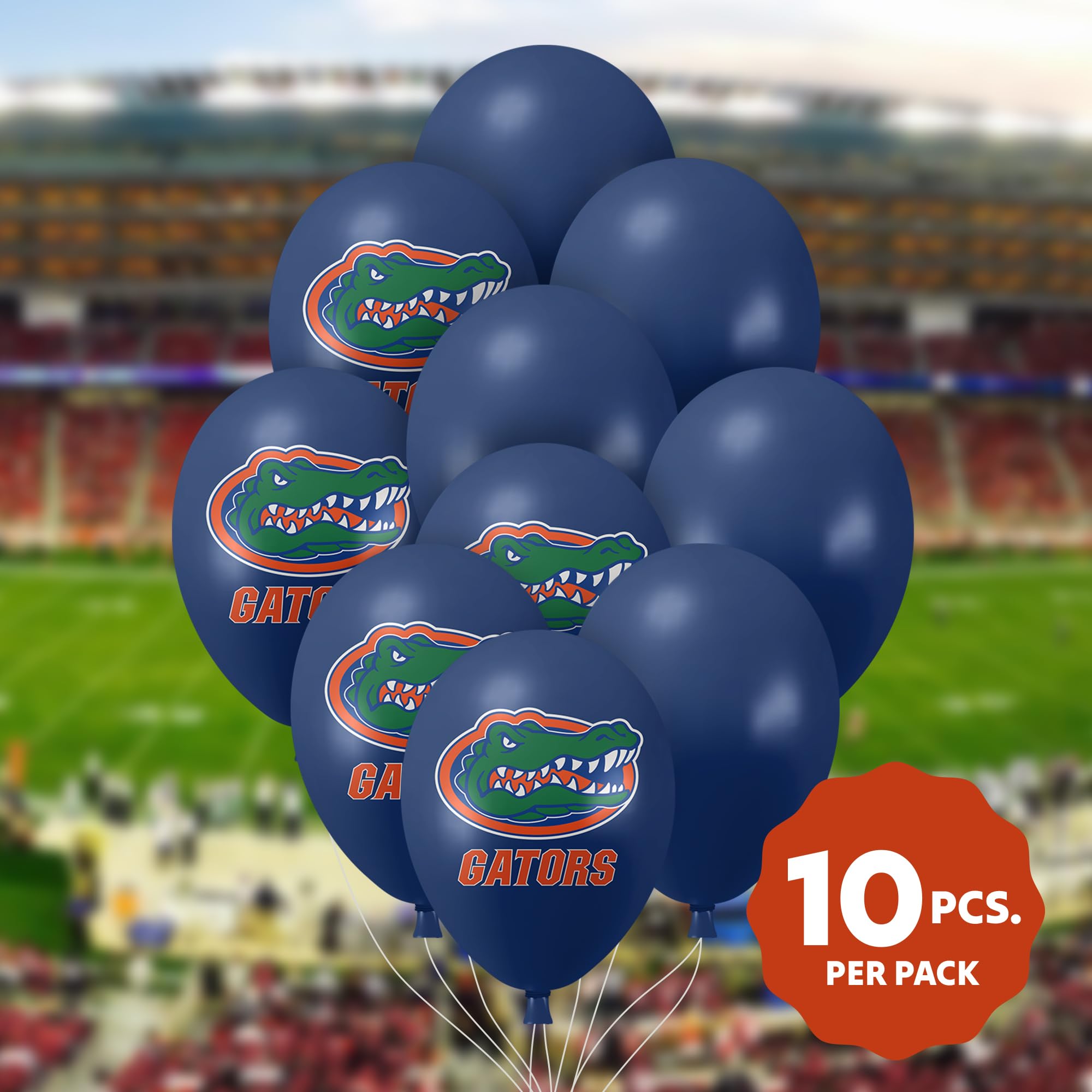 Westrick Florida Gators Balloons - 10 Pack, 11-inch Helium-Quality Latex, Front & Back Logos