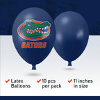 Westrick Florida Gators Balloons - 10 Pack, 11-inch Helium-Quality Latex, Front & Back Logos