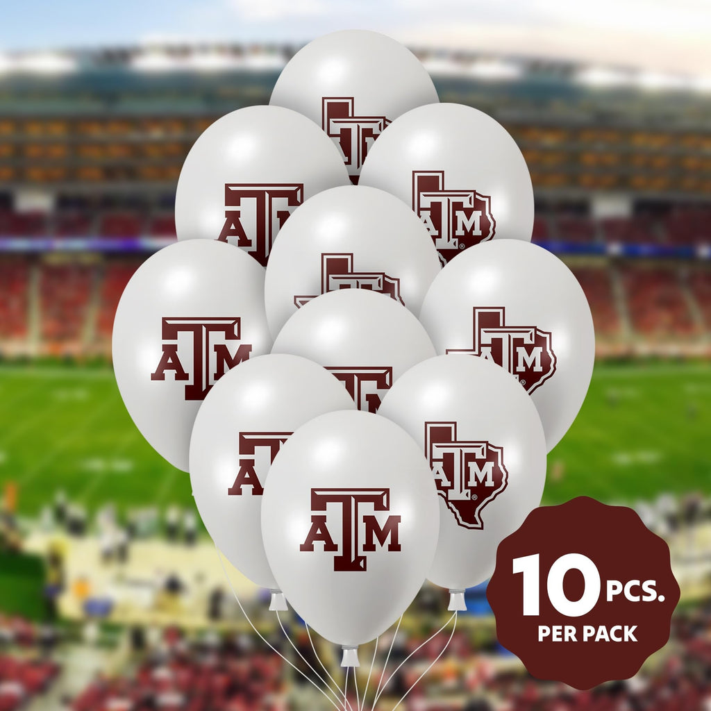 Westrick Texas A&M Aggies 11-inch Balloons - 10 Pack, Official Licensed