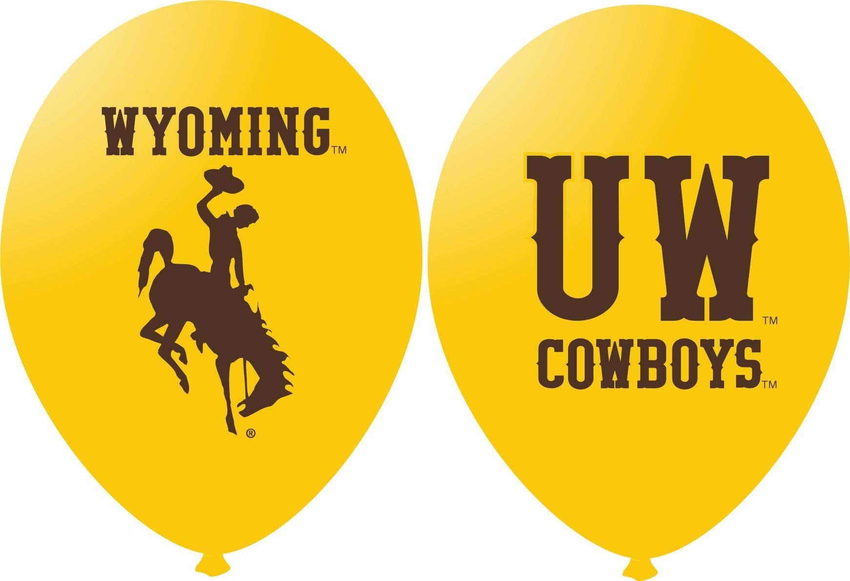 Westrick Wyoming Cowboys Balloons - Official Licensed 11 Inch Latex, 10 Pack for Game Day Decor
