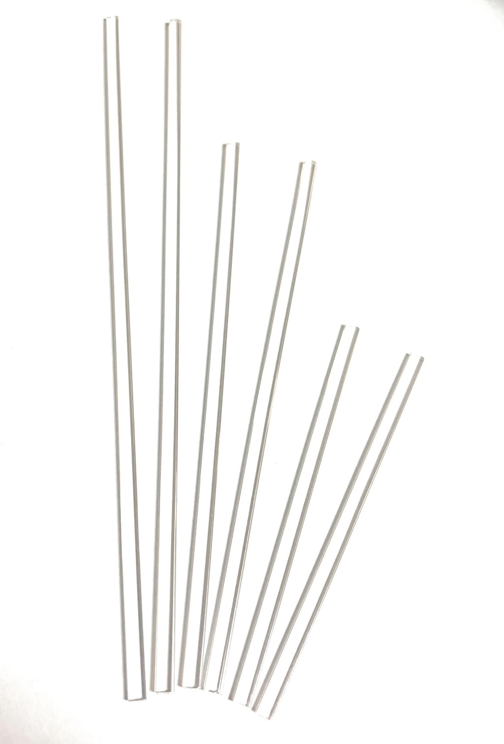 Weststone 25pcs Flat Clear Cake Topper Sticks – 6in, 4mm Thick, Transparent Acrylic