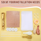 Wettarn 4-Piece Rose Gold Confetti Tulle Tutu Balloon Centerpieces for Baby Shower & Party Decor