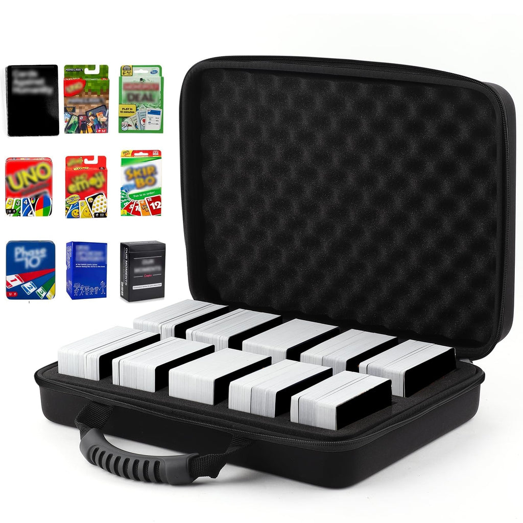 Wevbsiy 1200-2200 Card Case — Durable Travel Storage for Cards Against Humanity, Pokemon, MTG & Sports Cards