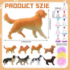Weysat 27 Pcs Dog Cake Toppers – Puppy Figures, Hats & Skirts