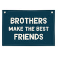 Wheatwin Best Friends Banner – Navy Linen Wall Decor for Boys’ Room, 20x30
