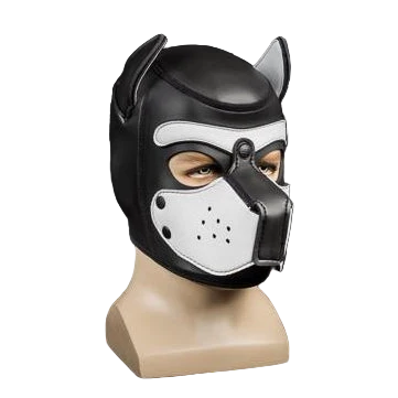 Mr S Leather NEOPRENE Puppy Hood | Black & White