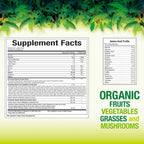 Natural Factors Whole Earth & Sea Organic Fermented Greens — Vegan, Unflavored, 13.8 oz
