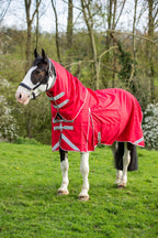 WIDE FIT 200G Detachable Neck Turnout Rug - Red