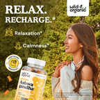 Wild & Organic Ashwagandha Gummies 2000mg – Mood Support Supplement (Pack of 2, 60 Vegan Chews)