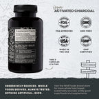 Wild Foods Activated Charcoal Capsules | 100% Organic Coconut Shells | USA Made & Lab Tested Detox Pills (Three Bottles - 120 Capsules)