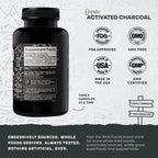 Wild Foods Activated Charcoal Capsules – 120 Capsules (Two Bottles) | Organic Coconut Shells | Lab Tested & Non-GMO | Detox & Bloating Relief | USA