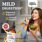 Wild & Organic Cayenne Pepper Tincture - Digestive Support, 4 oz x 2 - Vegan, Alcohol-Free