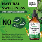 Wild & Organic Gymnema Sylvestre Extract Drops – Sugar-Free, Alcohol-Free, Vegan (2 x 4 oz)