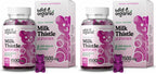 Wild & Organic Milk Thistle Gummies – Liver Detox 1500mg | 60 Vegan Chews (Pack of 2)