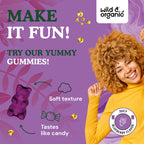 Wild & Organic Resveratrol Gummies 1000mg | Trans-Resveratrol for Antioxidant, Brain & Immune Support (Pack of 2)
