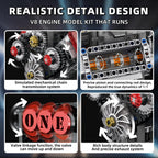 WINGIFT V8 Engine Building Set – 8-Cylinder STEM Model Kit That Runs
