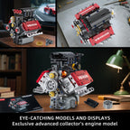 WINGIFT V8 Engine Building Set – 8-Cylinder STEM Model Kit That Runs