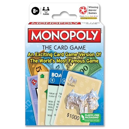 Winning Moves Monopoly The Card Game – Fast Family Card Game for 2–4 Players