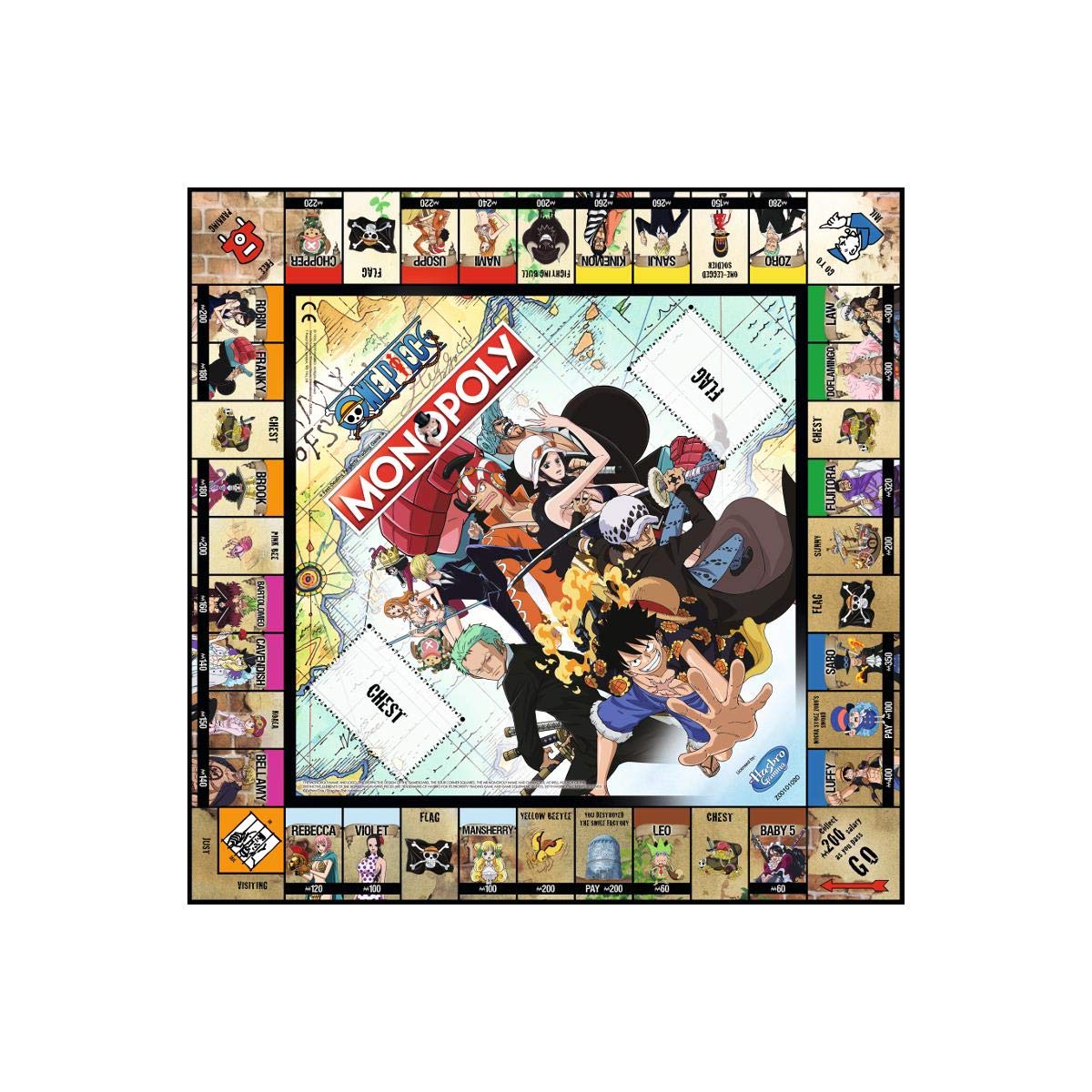 One Piece Monopoly Board Game for 2-8 Players | Winning Moves