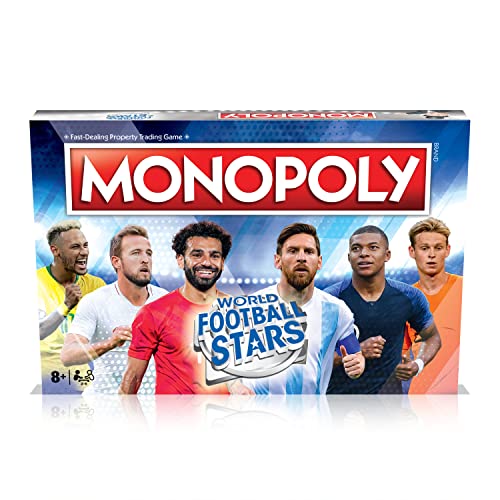 Winning Moves World Football Stars Monopoly – Ronaldo, Messi, Kane & Salah | Ages 8+