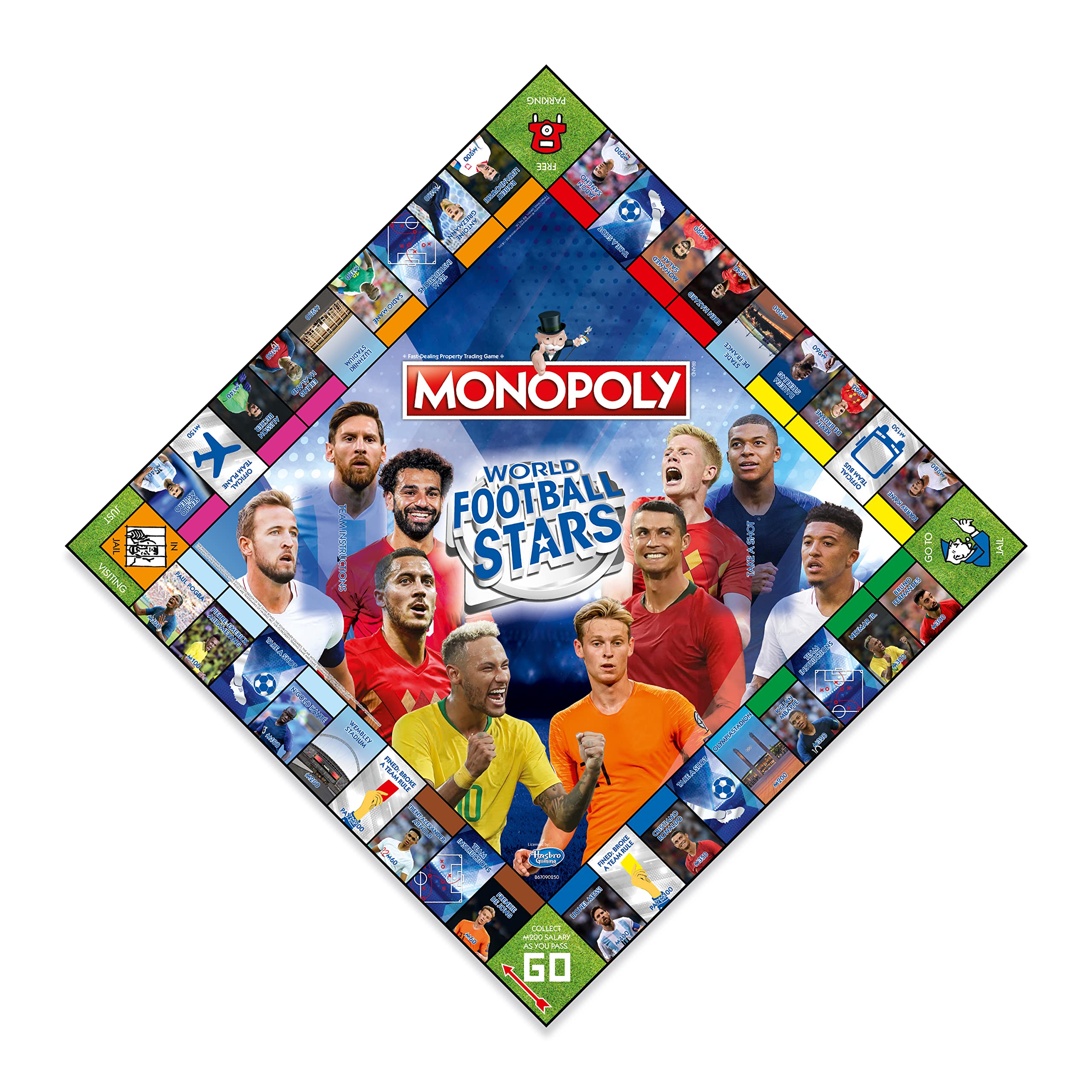 Winning Moves World Football Stars Monopoly – Ronaldo, Messi, Kane & Salah | Ages 8+
