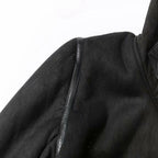 Women's Faux Suede Winter Jacket – Lamb Wool-Lined Warm Coat