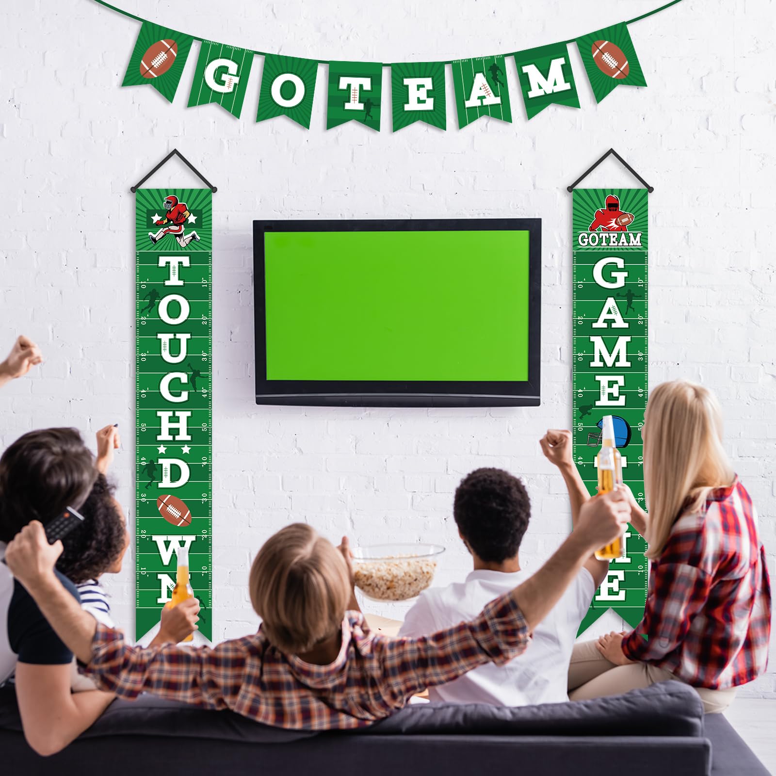 Wiooffen Football Porch Sign Banners – Welcome Door Banner for Game Time & Parties