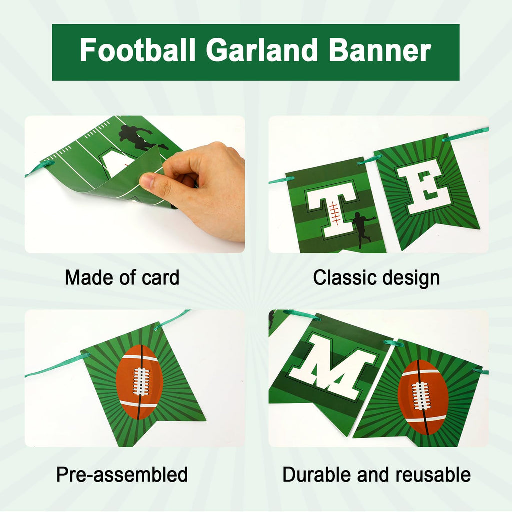 Wiooffen Football Porch Sign Banners – Welcome Door Banner for Game Time & Parties