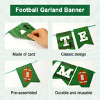 Wiooffen Football Porch Sign Banners – Welcome Door Banner for Game Time & Parties