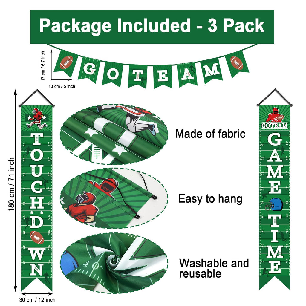 Wiooffen Football Porch Sign Banners – Welcome Door Banner for Game Time & Parties