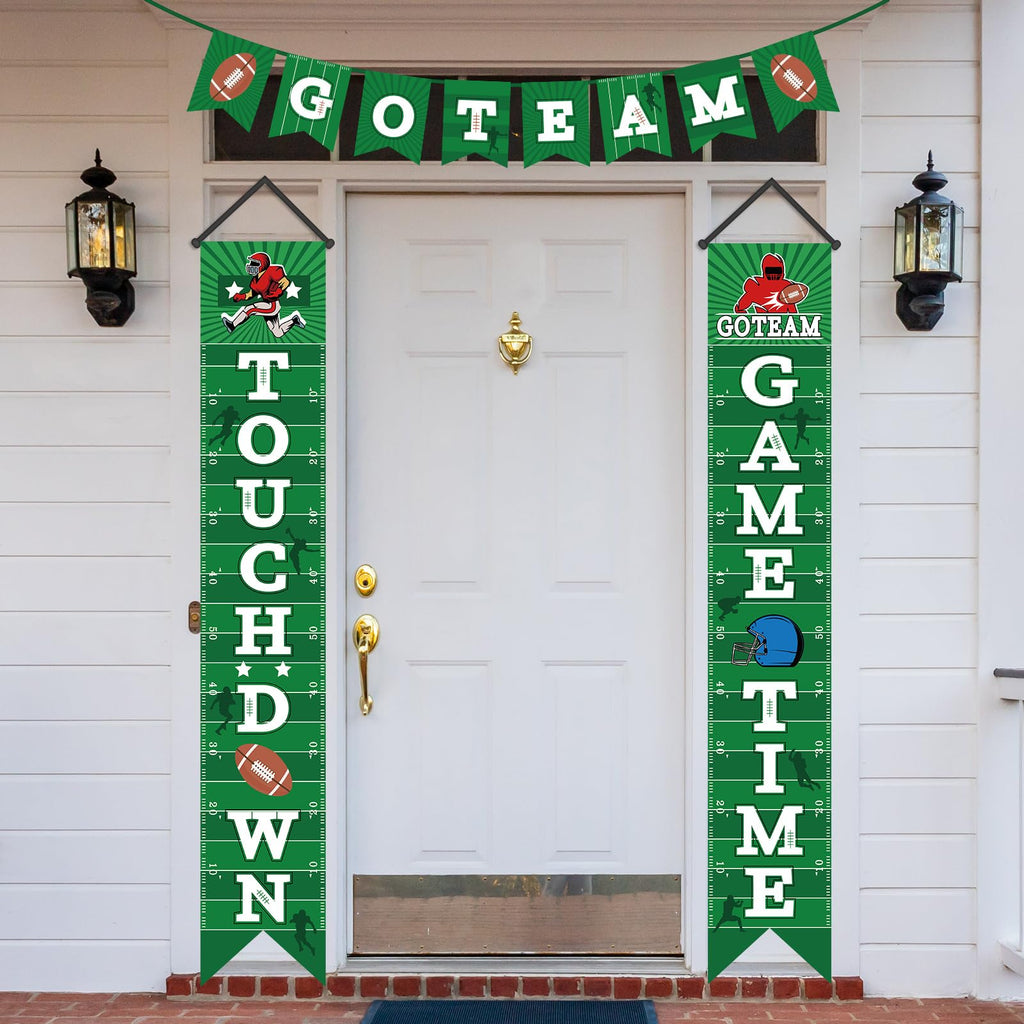 Wiooffen Football Porch Sign Banners – Welcome Door Banner for Game Time & Parties