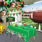 WNINK 2 Pack Football Tablecloths – Disposable 54 x 108 Inch Football Theme Table Cover