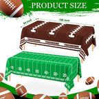 WNINK 2 Pack Football Tablecloth – Disposable 54x108 in Table Cover for Football Parties