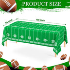 WNINK 2 Pack Football Tablecloths – Disposable 54 x 108 Inch Football Theme Table Cover