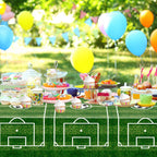 WNINK 2 Pack Soccer Tablecloths - Disposable 54 x 108 in for Soccer Theme Parties