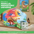 W&O Dino Aerodome with LED Lights – Inflatable Jurassic Fort for Kids 3–12