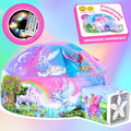 W&O Enchanted Aerodome with LED Lights – Inflatable Princess Castle for Kids Aged 3-12