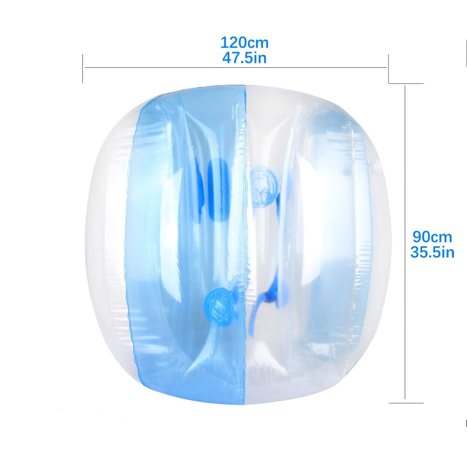 Wodesid Inflatable Bumper Balls for Adults – 4ft Blue & White, Ultra-Thick 0.3mm PVC