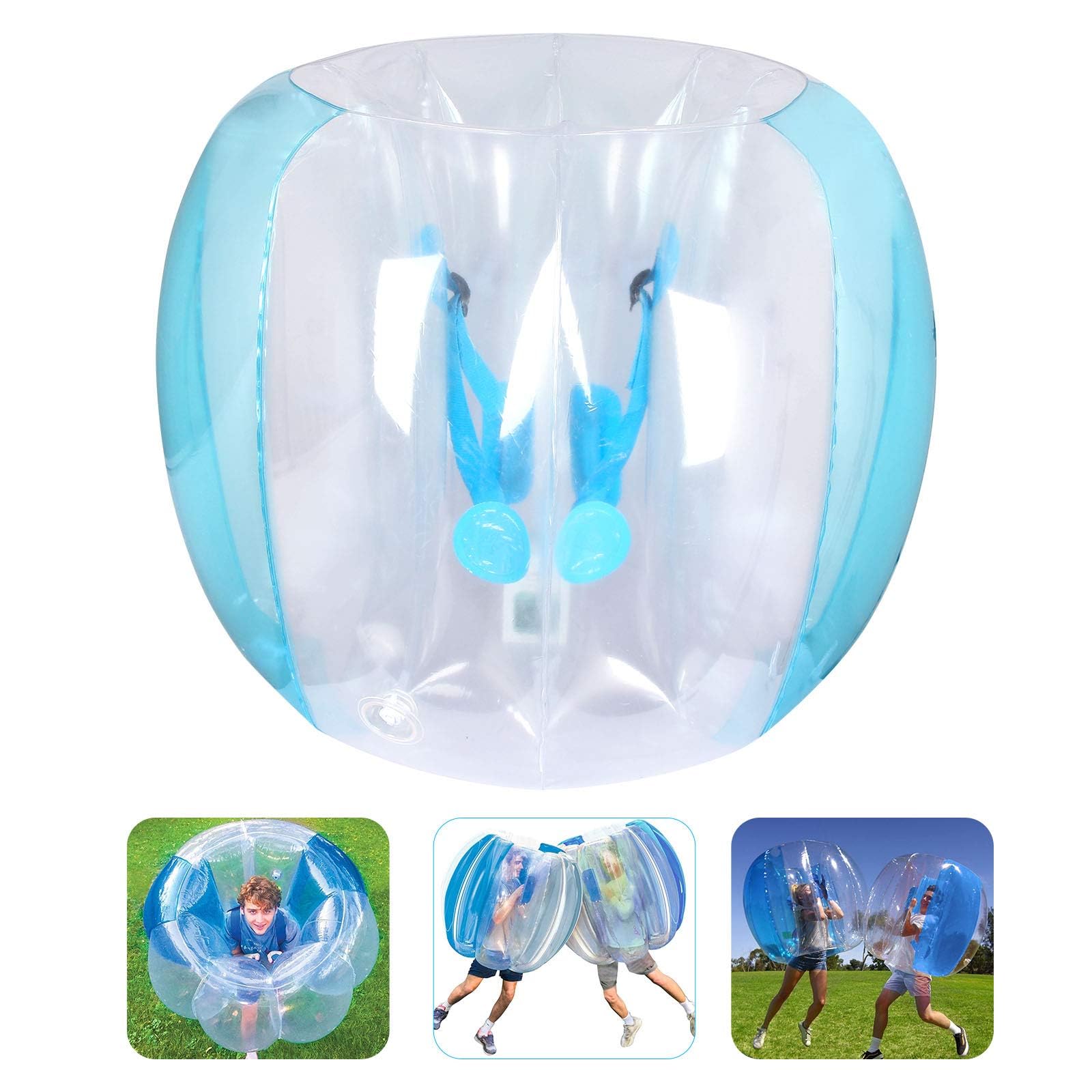 Wodesid Inflatable Bumper Balls for Adults – 4ft Blue & White, Ultra-Thick 0.3mm PVC