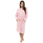 Daisy Dreamer Women's 100% Cotton Waffle Bath Robe Belted Design Deep Pockets Soft Touch