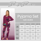 Daisy Dreamer Women's Cat And Dog Print Fleece Pyjama Set Long Sleeve Sleepwear Cosy Cotton Rich Nightwear Set